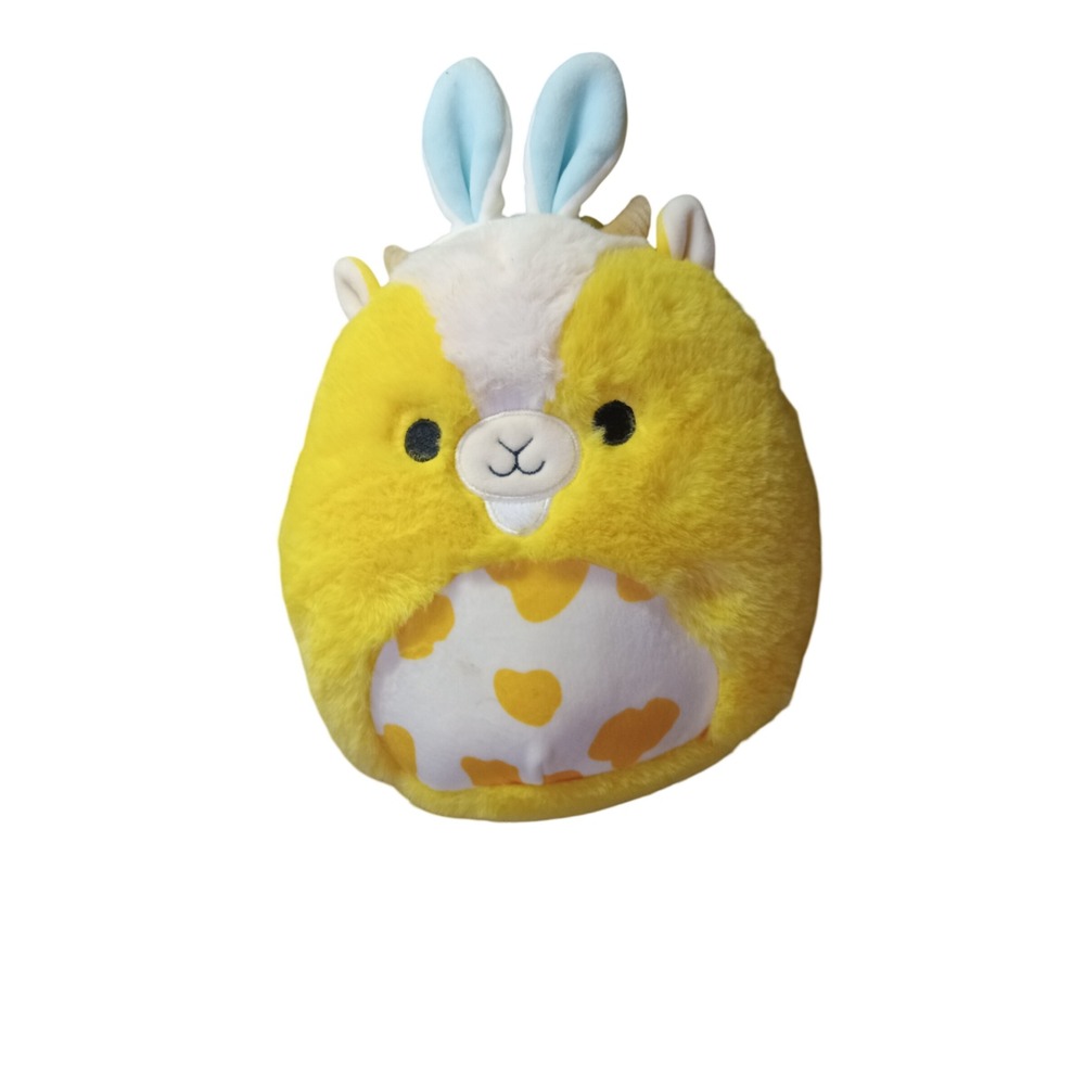 Squishmallows FuzzAMallows Miel the Goat with Bunny Ears Yellow Plush 8 inch NWT